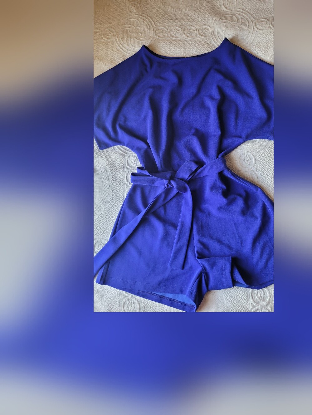 Tie-Front Royal Blue Jumper.
